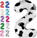 Cow Print Number 2 Balloon 40 inch, Cow Birthday Party Balloons Decorations | by Upgesy