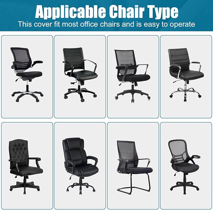 Smiry Office Computer Chair Armrest Covers, Dark Grey - Image 7