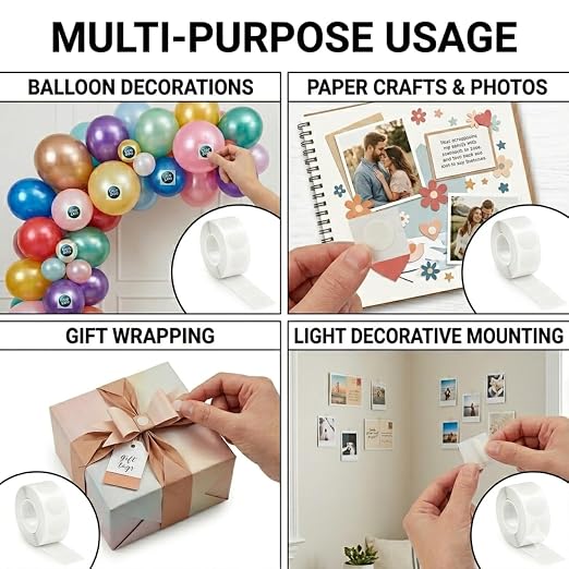 500 Pcs Clear Glue Points Dots Double Sided Sticky Adhesive - Image 4