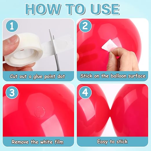 UPINS 3000Pcs Glue Points Dots 6mm Removable Balloon Glue Adhesive Dots | 30 - Image 3