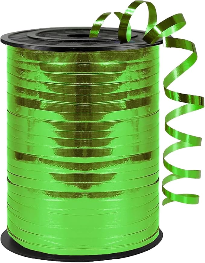 Premium Green Curling Ribbon, 1/5" Wide x 500 Yards, by WFAUIBR