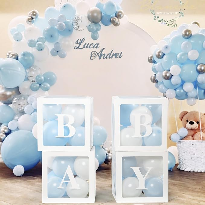 Voircoloria Baby Shower Decorations, Includes 36 Balloons & Adhesive Dots | - Image 4
