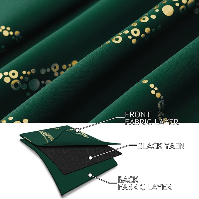 Yakamok Emerald Green Blackout Curtains - Image 4
