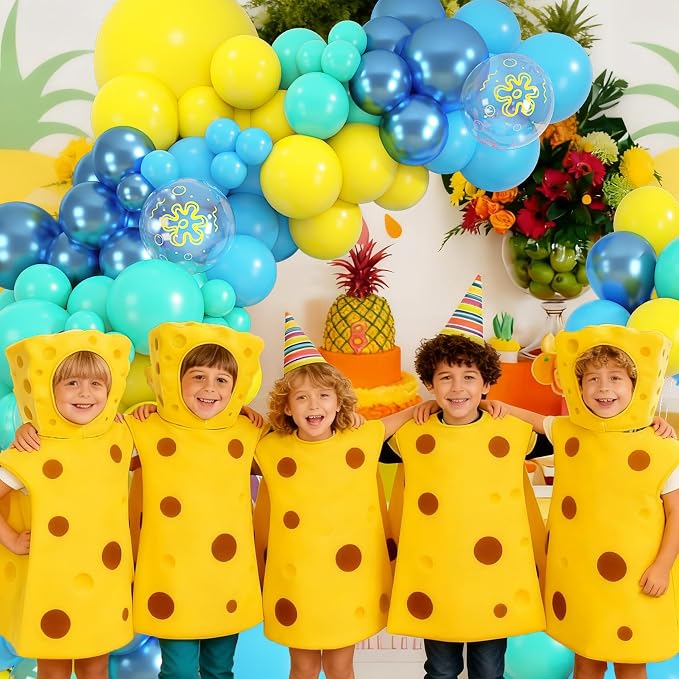 Amandir 153pcs Blue and Yellow Balloons Arch Garland Kit Different Sizes | 18 - Image 5
