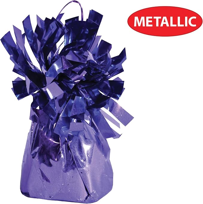Beistle Metallic Wrapped Balloon Weight – 6 Pack, Lavender Purple Balloon - Image 3