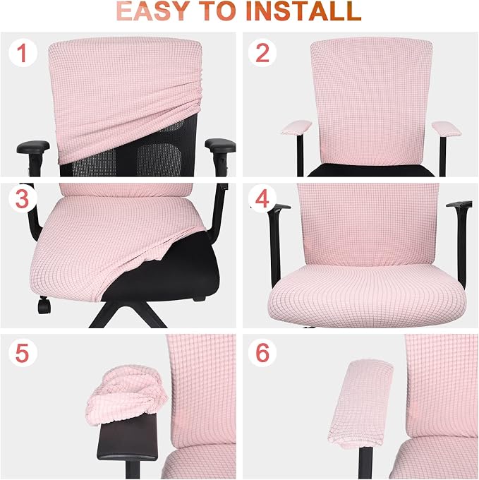 4 Pcs Office Chair Covers Set Computer Universal Protective Stretchable Chair - Image 4