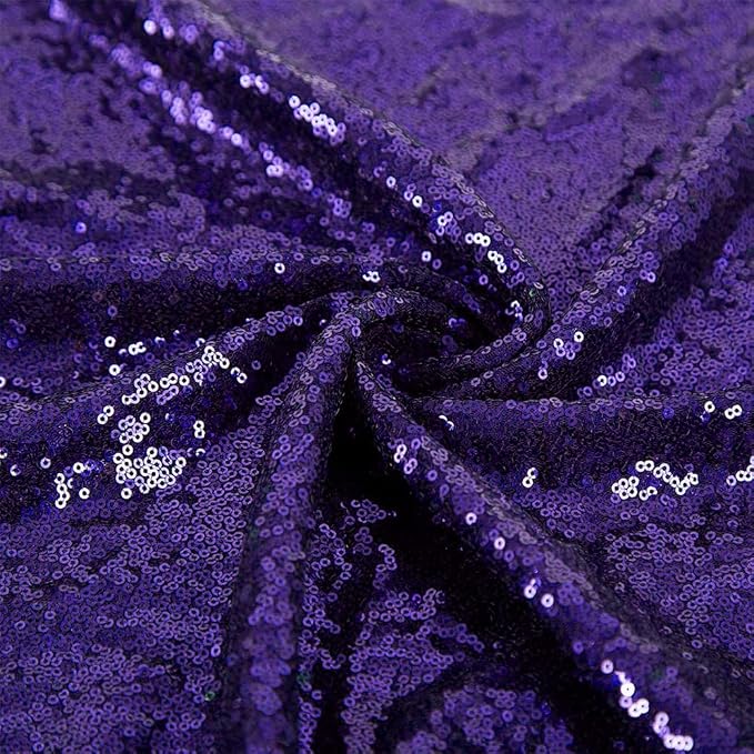 JYFLZQ Purple Sequin Backdrop Curtains 10ft x 10ft 1 Panel Glitter Photo Booth - Image 7