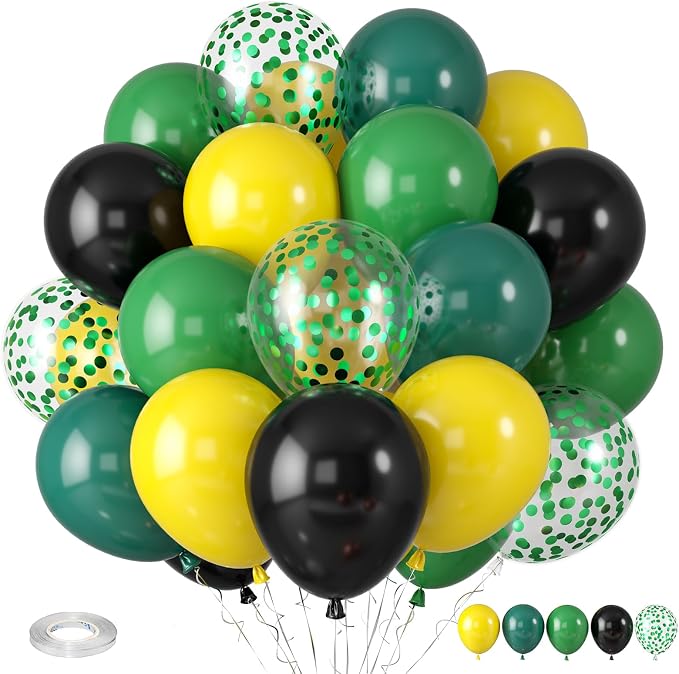 Green and Yellow Balloons, Tractor Balloons Football Sport Theme Balloon by Paready