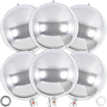 Metallic Silver Balloons, 22 Inch Large Sphere Round Balloons by AIQINHU