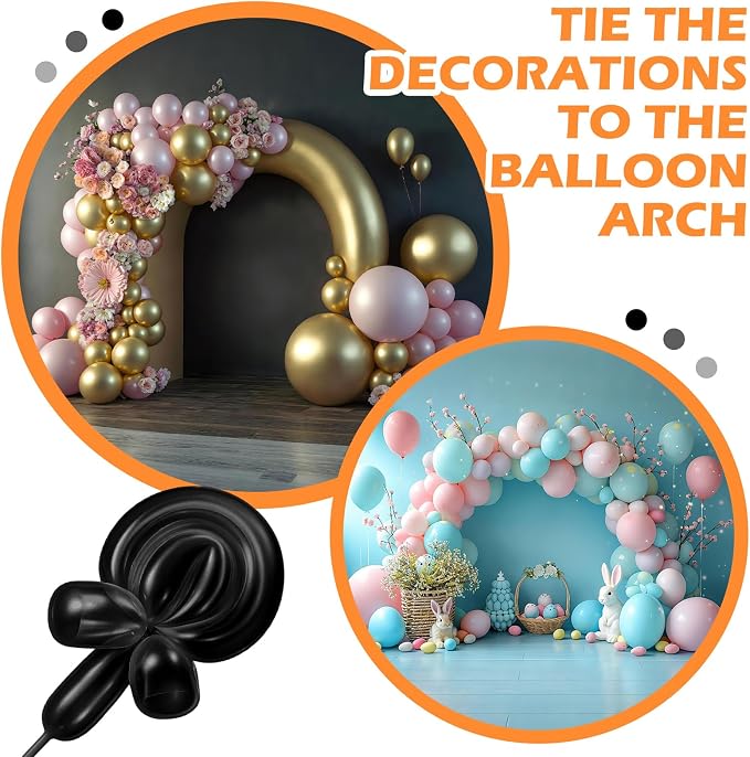 Hushee 8 Pack Large Balloon Arch Clips 3.7 Inch Heavy Duty Clip and 50 Pcs - Image 5