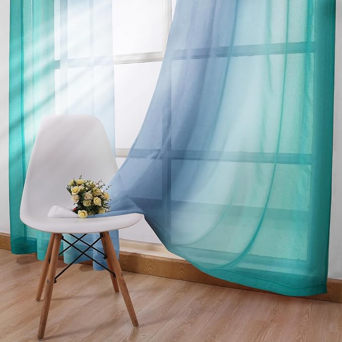 DWCN Ombre Sheer Curtains - Image 2