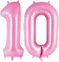 Pink Number 10 Balloon, 40 Inch Big Large Foil Helium Number Balloons, Giant by AIQINHU