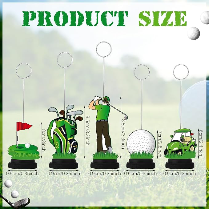 RattanView 5 Pcs Golf Ball Photo Balloon Holder Table Centerpieces Holders Golf - Image 2