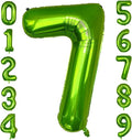 40 Inch Green Number Balloon 7, Large Number Foil Balloons Mylar by PatiCool