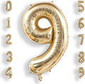 AULE 40 Inch Light Gold 9 Balloon Number Foil 0-9 Birthday Big Numbers | by AULE