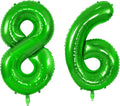 Number 86 Balloons for 86th Birthday Party Decorations, 0-100 Large No.86 by Joycard
