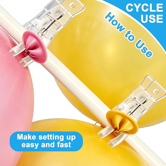 30 Pcs Large Balloon Clips, 3.5" Transparent Heavy Duty Spring Clips - Image 5