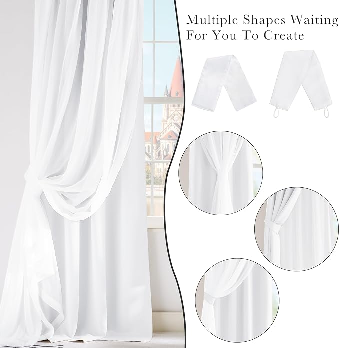 PONY DANCE Pure White Curtains - Image 3