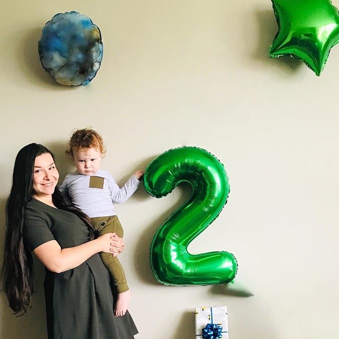 Giant Number Balloons 6, Dark Green 0-9 Set Number Balloons - Image 4