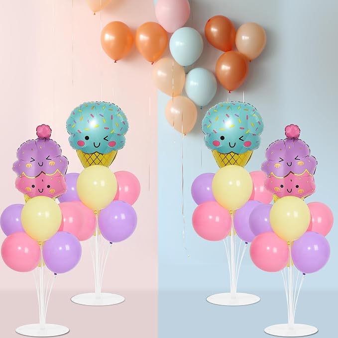 4 Sets Ice Cream Birthday Party Balloons Stand Kit - Image 5