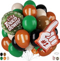 Football Balloons, 12 Inch Dark Green Black Beige Football Printed Balloon by FEYG