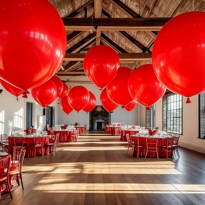 50 Pack Red Balloons 24 Inch Red Latex Party Balloon - Image 4