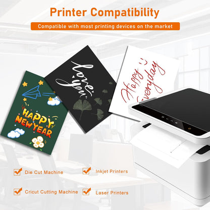 28 Sheets White Cardstock 8.5 x 11 Certificate Paper, 92lb Heavyweight Printer Paper Card Stock for Wedding, School Crafting, Memus, Making Cards, Business Cards, Invitations