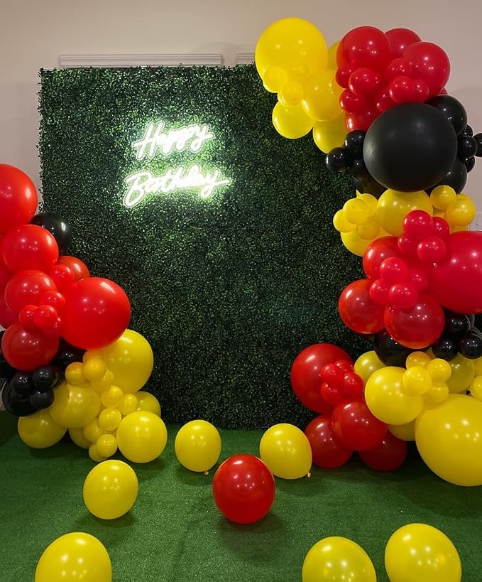 Red Yellow Black Balloons Arch Kit 171pcs, Cartoon Mouse Theme Different Size - Image 6