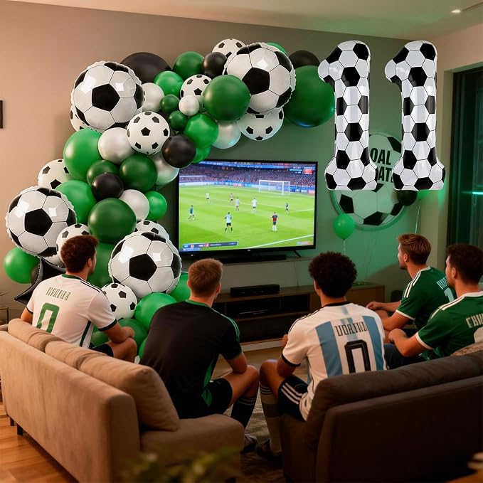 40 Inch Soccer Number 5 Foil Balloon, Soccer Birthday Party Decorations | - Image 6