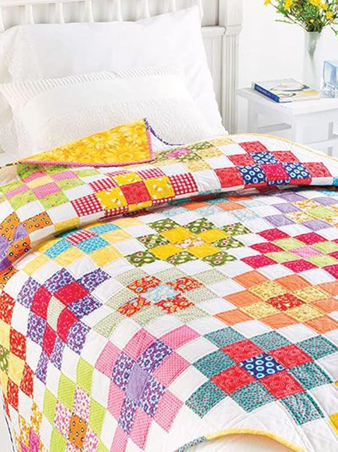 4" x 4" (10 x 10cm) 200 PCS 100% Precut Cotton Fabric Squares Fabric Bundles for Sewing Quilt Potholders DIY& Quilting Beginners