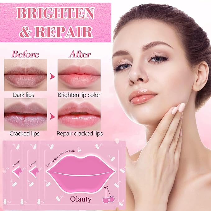 30 Pairs Lip Mask & Eye Mask, 24K Gold Crystal Gel Collagen Eye Patches for Puffy Eyes, Chapstick Bulk, Bachelorette Party Accessories, Hangover Kit, Bulk Gifts, Party Favors Adults, Cheer Gifts
