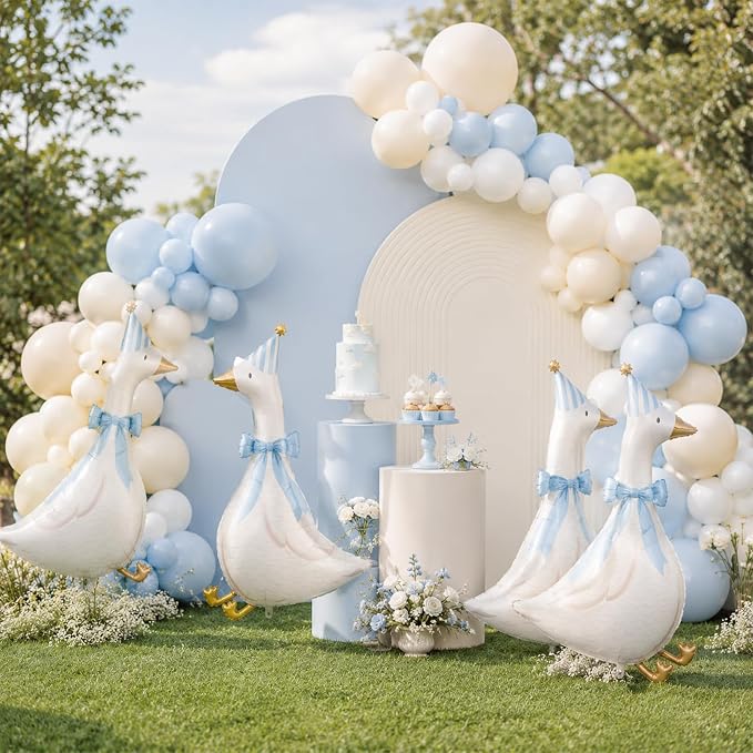 Blue Goose Foil Balloons, 30 Inch 5PCS Goose Birthday Party Decorations | Large - Image 8