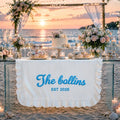 Personalized Hand Embroidered Wedding Table Runner by DUNACO