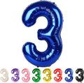 40 Inch Number 3 Balloon, Inflation Straw & Self-Sealing, Leak-Proof Aluminum by Mluchee
