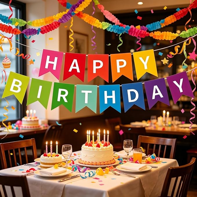 Happy Birthday Banner Birthday Party Supplies - Image 3