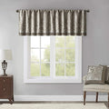Madison Park Aubrey Jacquard Rod Pocket Valance, Classic Elegant Silk Paisley by MADISONPARK