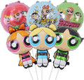 6pcs Power Girls Foil Balloons Theme Birthday Party Supplies 8pc Balloon by Omto