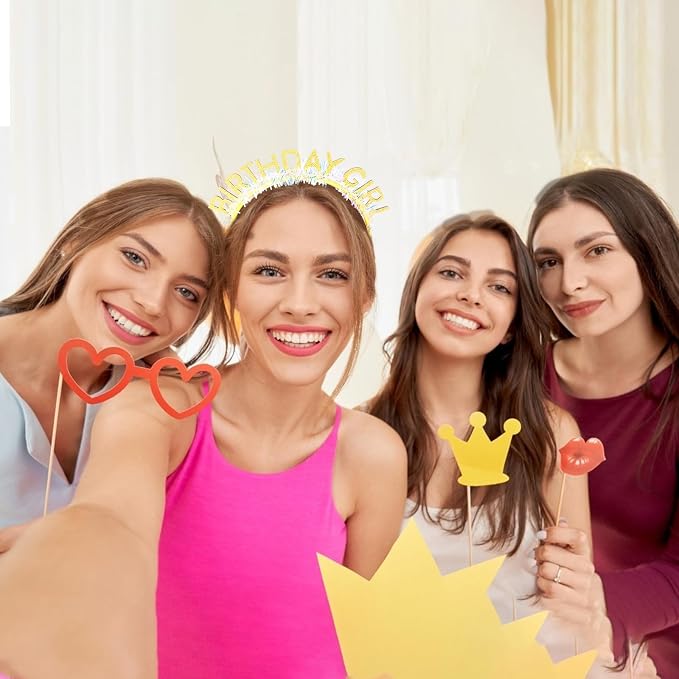 CIEHER Birthday Girl Headband Birthday Crown - Image 2
