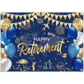 Mocsicka Happy Retirement Backdrop Pink Rose Gold Balloons Women Happy by Mocsicka