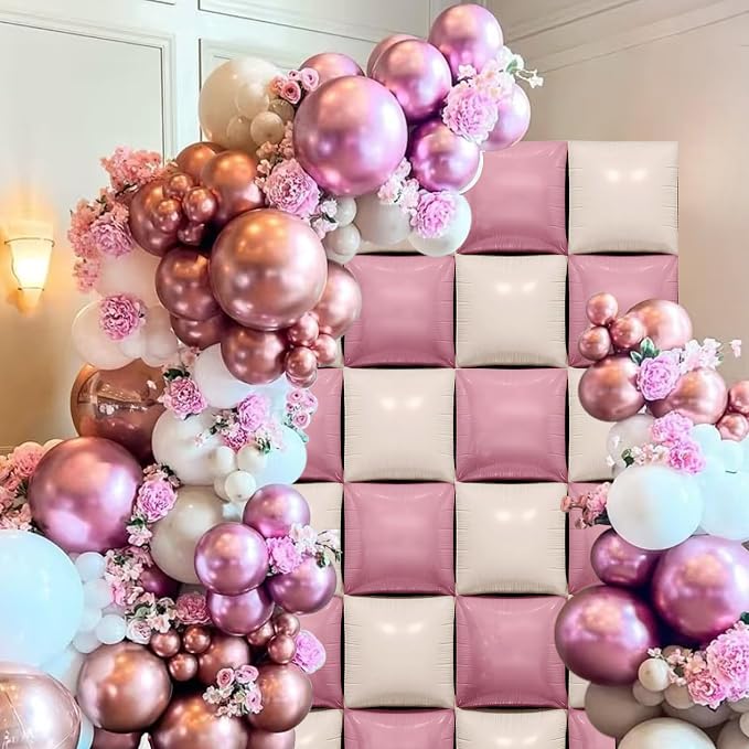 HILAVO Dusty Pink and White Square Balloon - Image 7