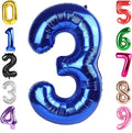 40 Inch Navy Blue Number 3 Balloon, 3rd Blue Birthday Party Decorations | 40 by Hadoife