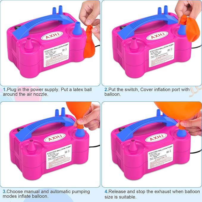 AXHJ Balloon Pump Electric Air Pumps, Electric Air Balloon Pump, Balloon - Image 5