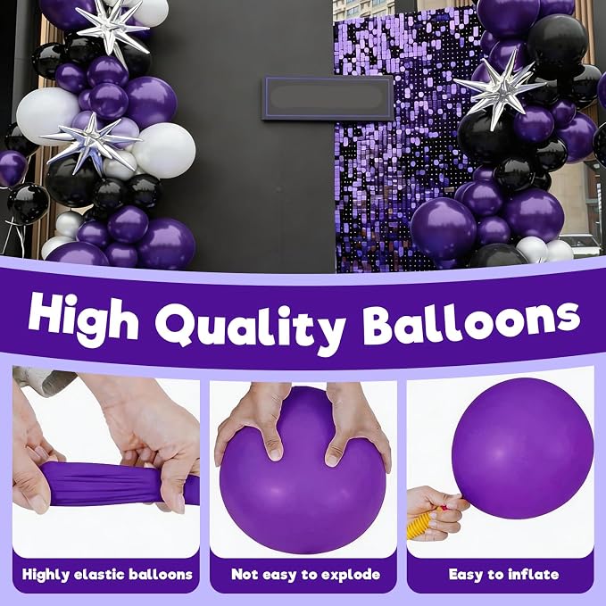 Purple Balloons Birthday Party Balloons - Image 3