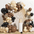 131pcs Black and Brown Balloon Arch Kit by Unknown