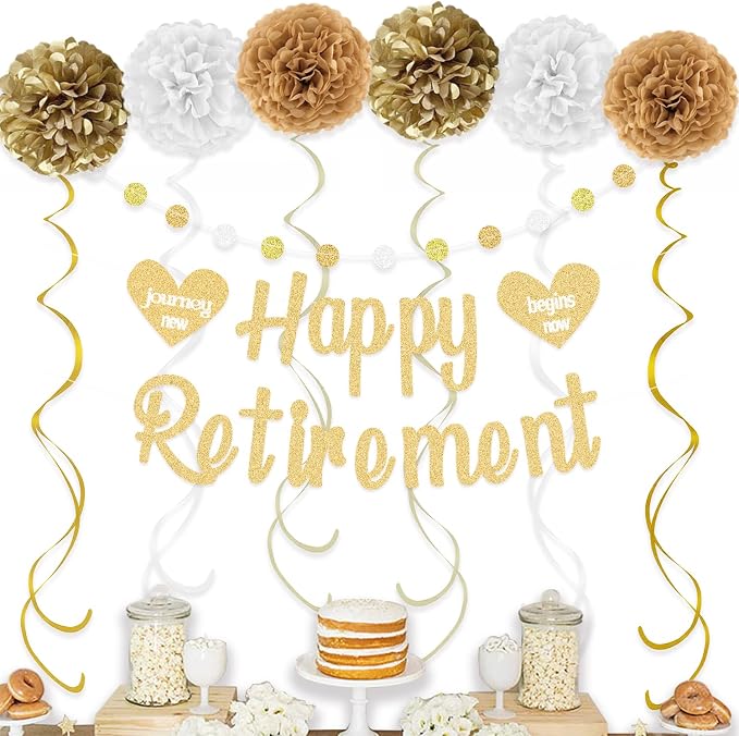 KOKAR Gold Retirement Party Decorations - Image 4