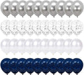 Navy Blue Balloons, 12 Inch White Balloons by Hiquaty