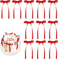 30 Pack Red Ribbon Bows for Cake Bow Cake Toppers | Bow Birthday Decorations by NatNarr