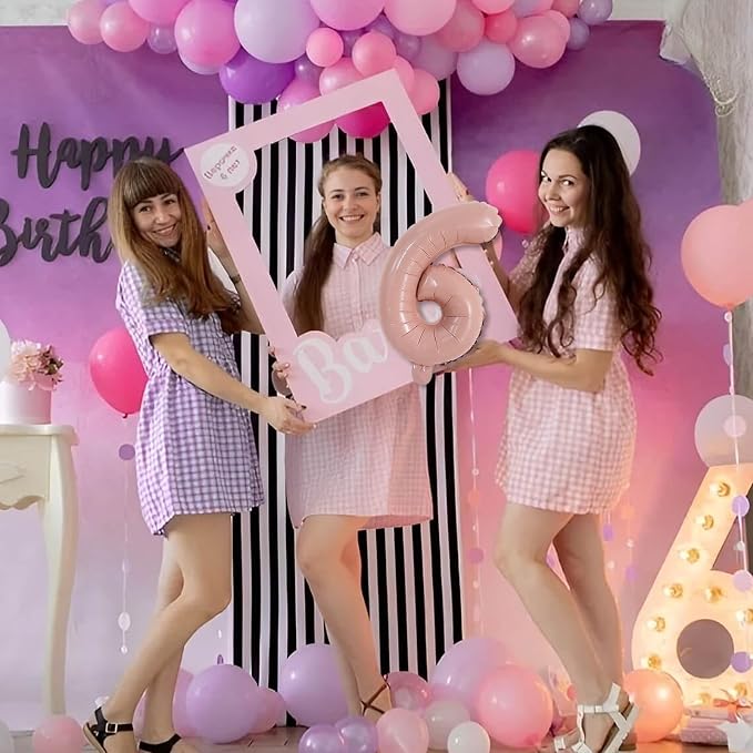 TONIFUL Number Balloon 16 Inch 10Pcs Light Pink 0-9 Birthday Number Ballons | - Image 6