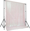 PartyDelight Iridescent White Sequin Backdrop 10x10ft Shimmer Photo Curtain | 4 by PartyDelight
