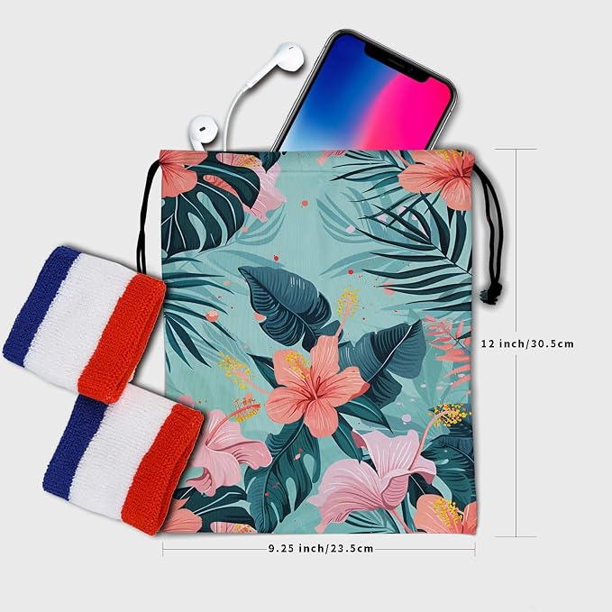 Hibiscus Syriacus Gymnastic Grip Bag - Image 6